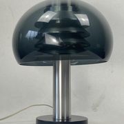 Space age aluminum mushroom dome lamp by Hans Agne Jakobsson for Markaryd, Sweden 1960s
