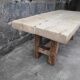 Brutalist solid oak coffee table