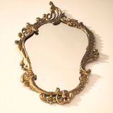 Miroir Cornucopia en bronze de style Louis XV