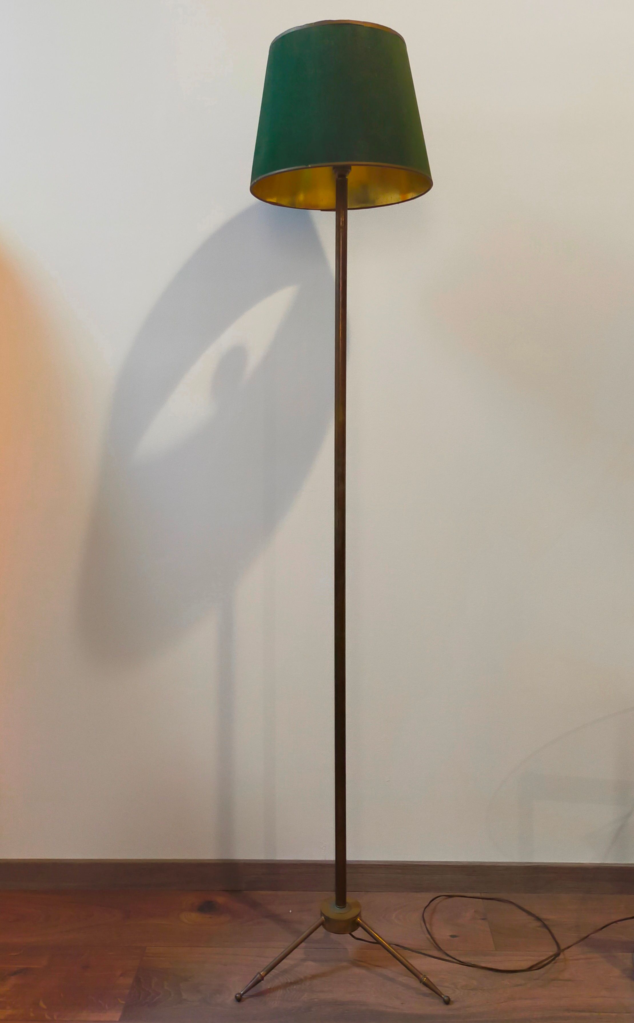Lampadaire vintage en laiton