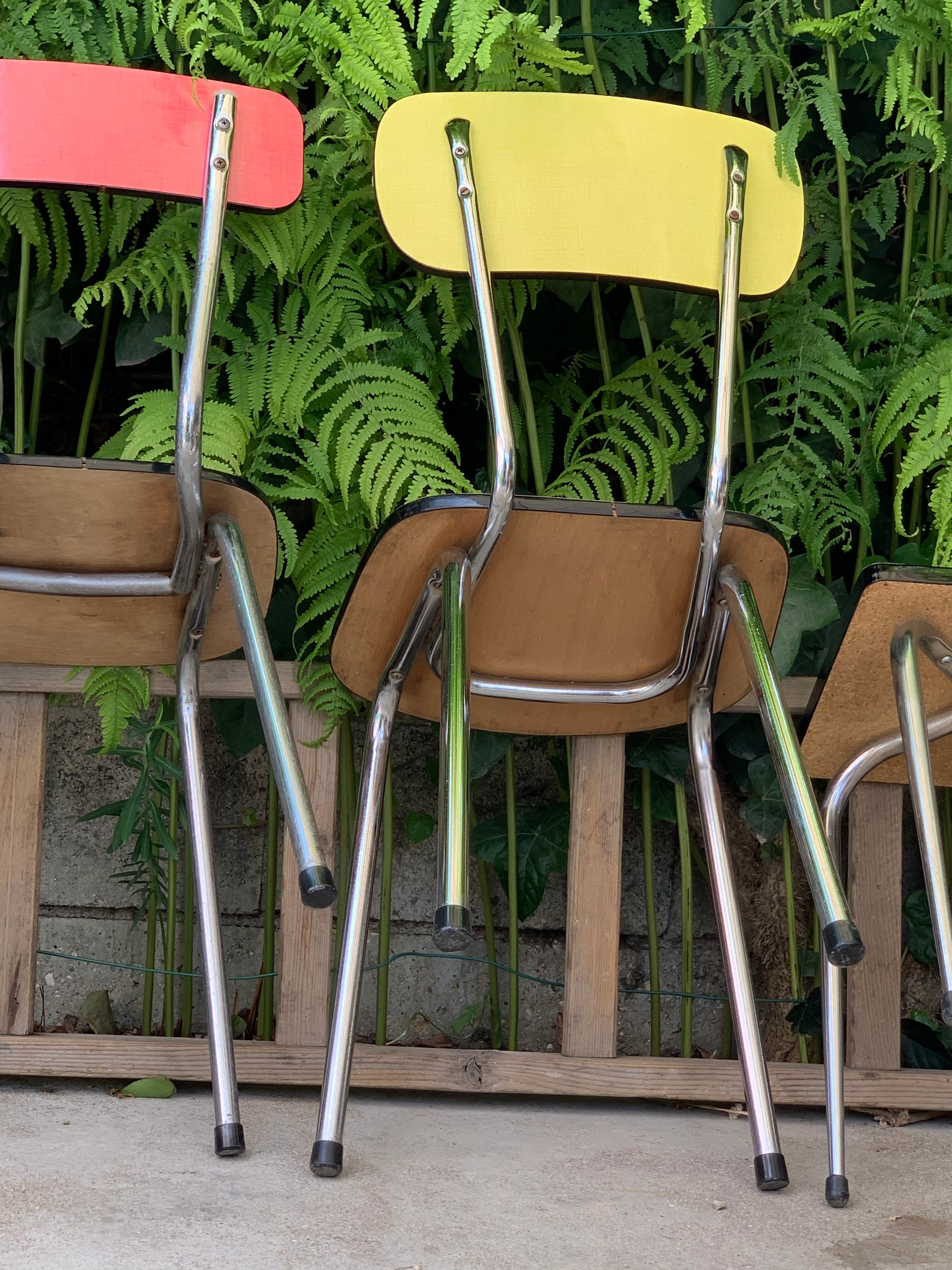 Mismatched formica chairs