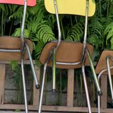 Mismatched formica chairs
