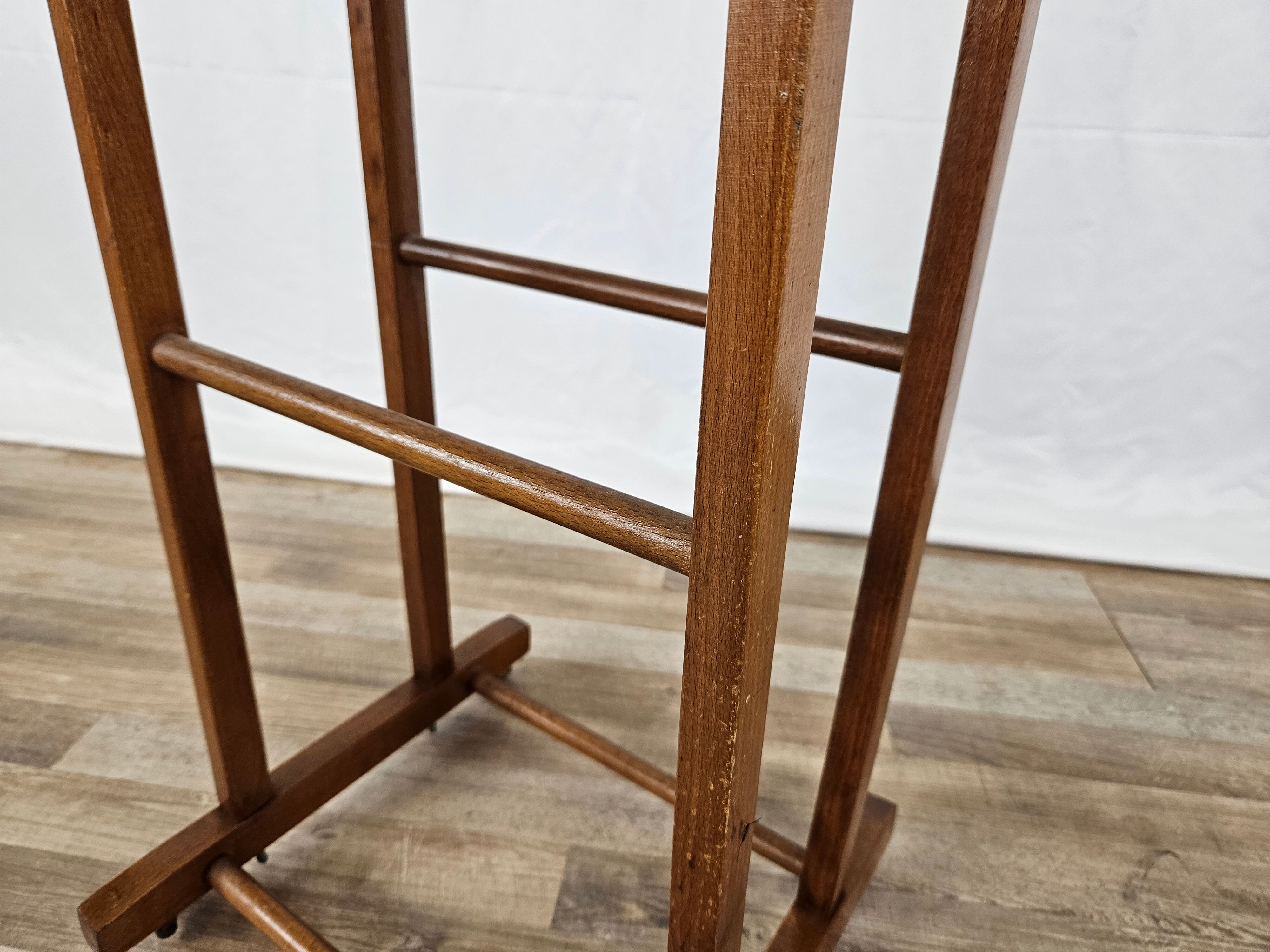 Valet vintage en bois années 1980