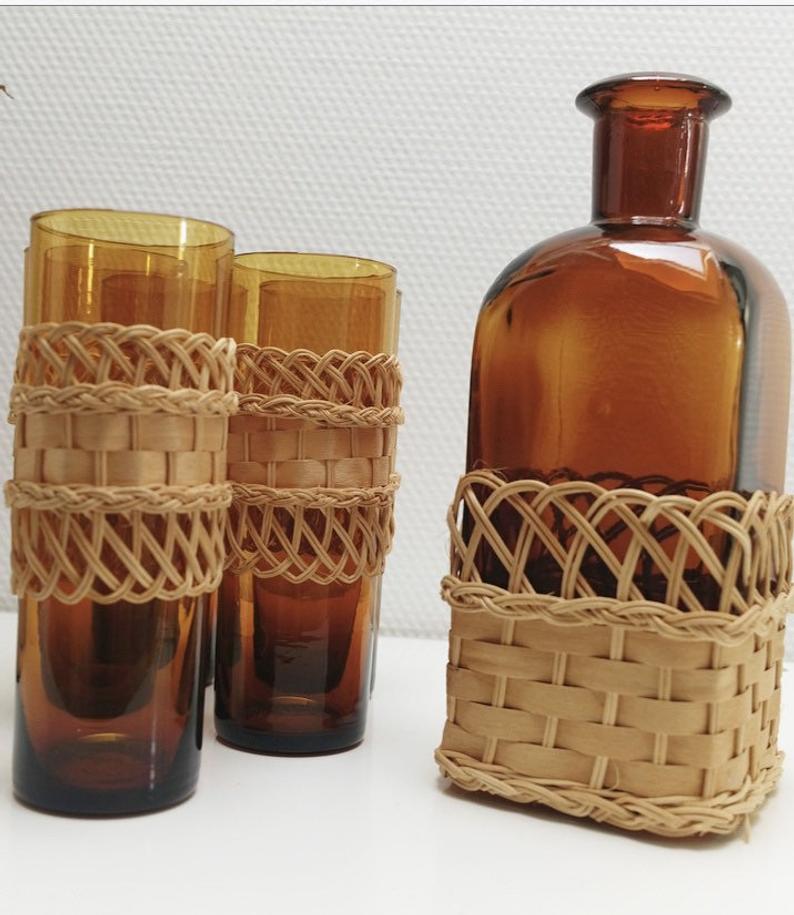 Vintage glass/carafe service