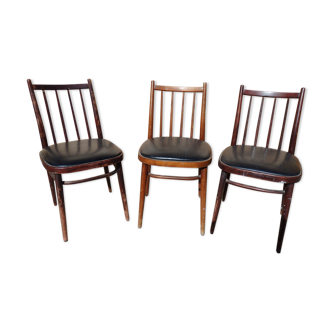 Lot 3 vintage chairs Czechoslovakia