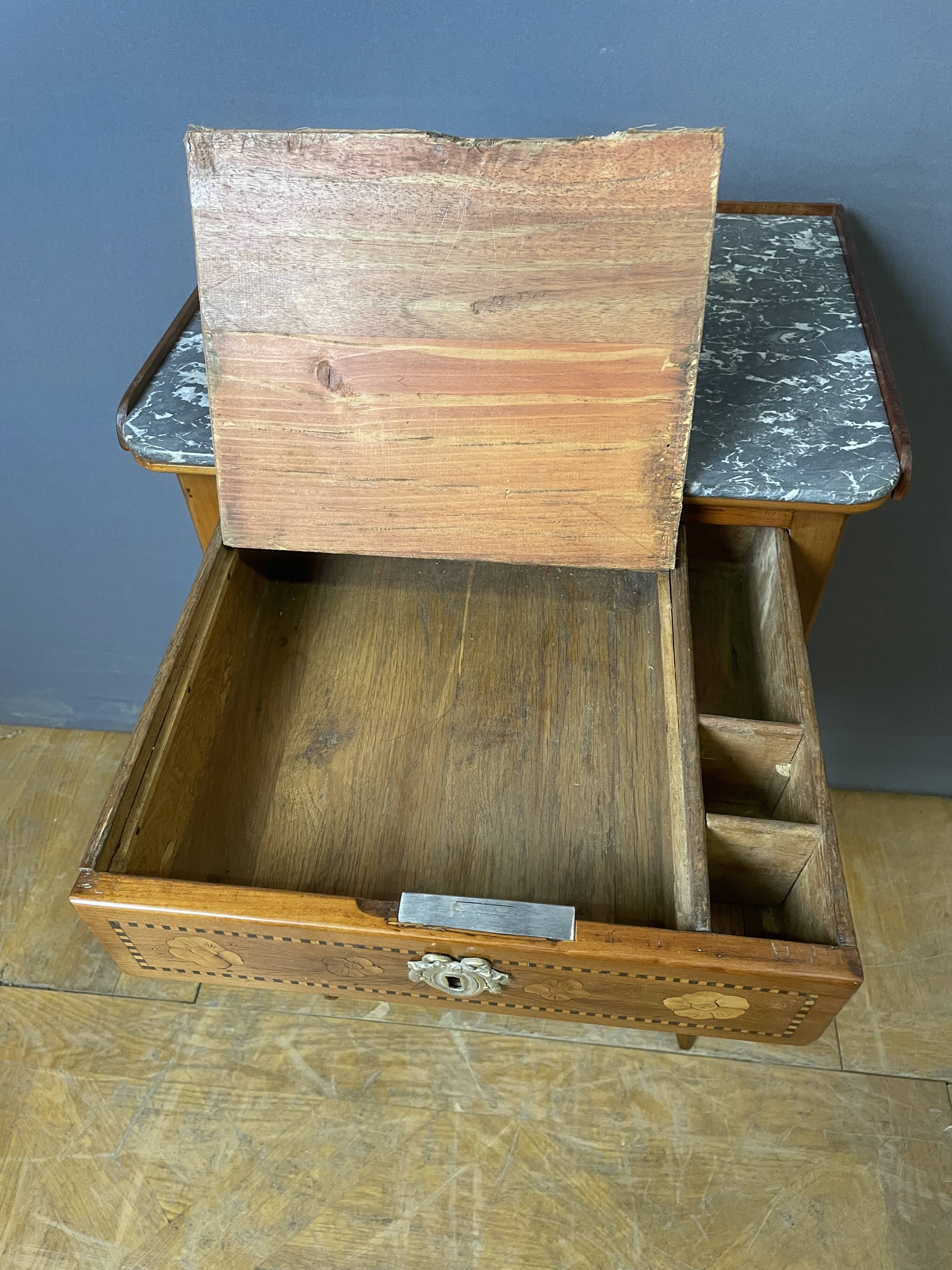 Louis XV period bedside table in cherry wood