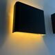 Pair of vintage Doria Leuchten wall lights, matte black, Germany 1970s