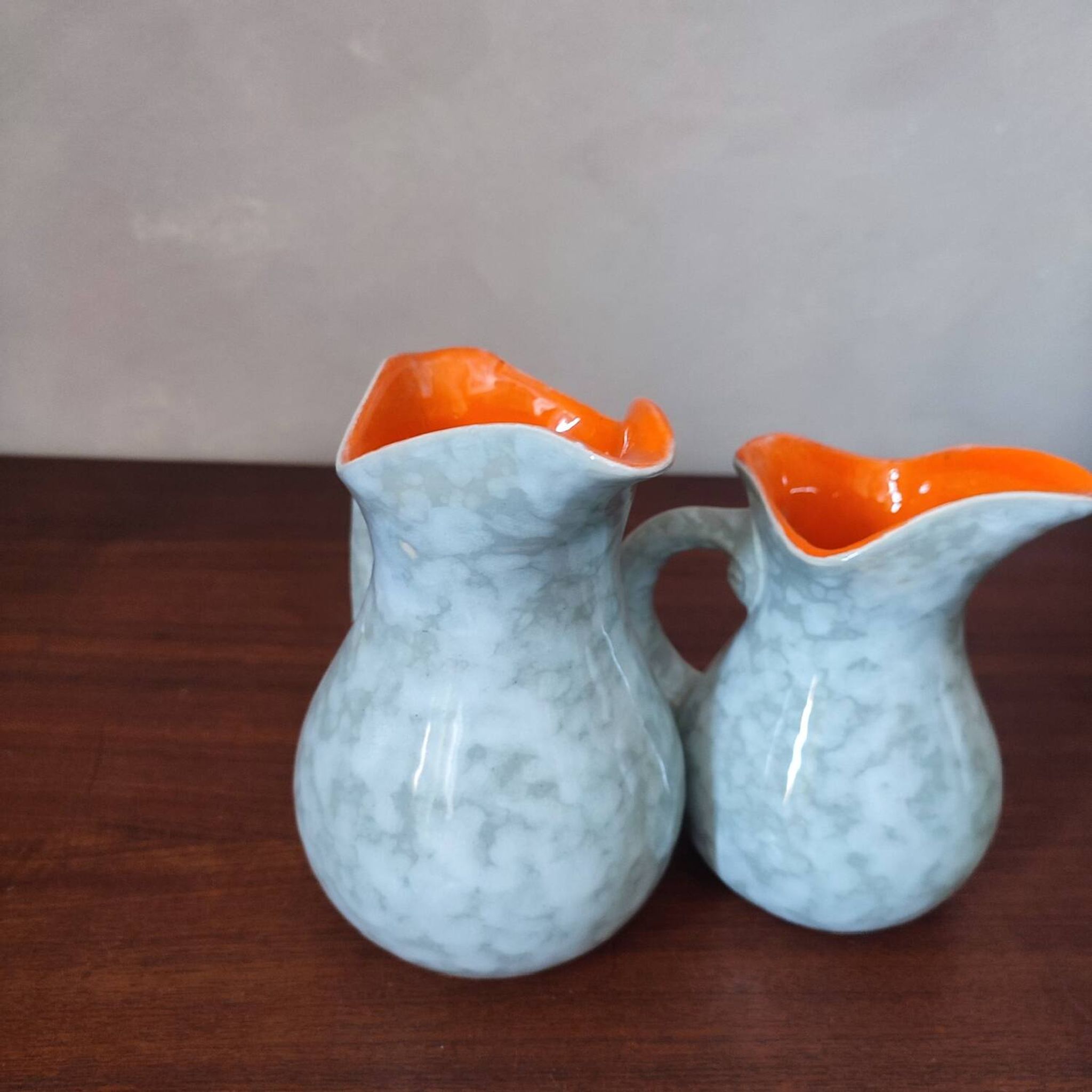 Pair of ceramic pitchers