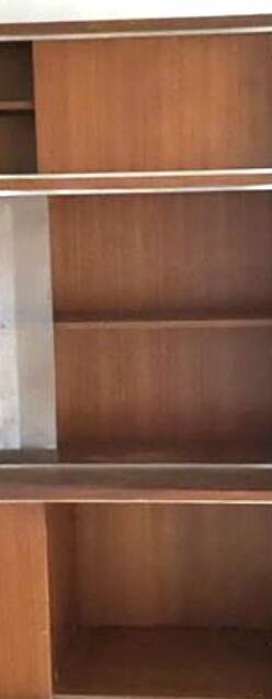 Vintage Scandinavian teak bookcase, vintage teak wardrobe