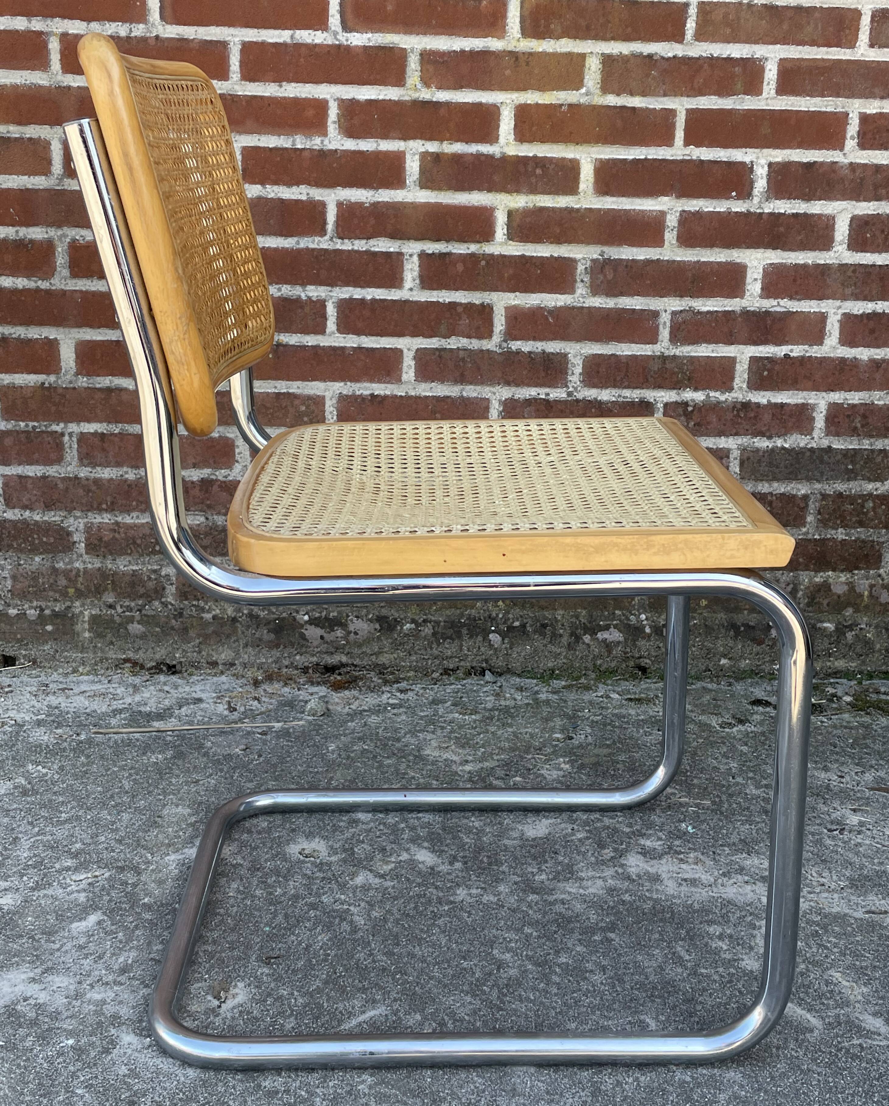Cesca design chair model b32 in chrome