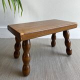 Bobbin decor wooden bench stool