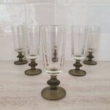 6 small green foot flutes in the Timo Sarpaneva style