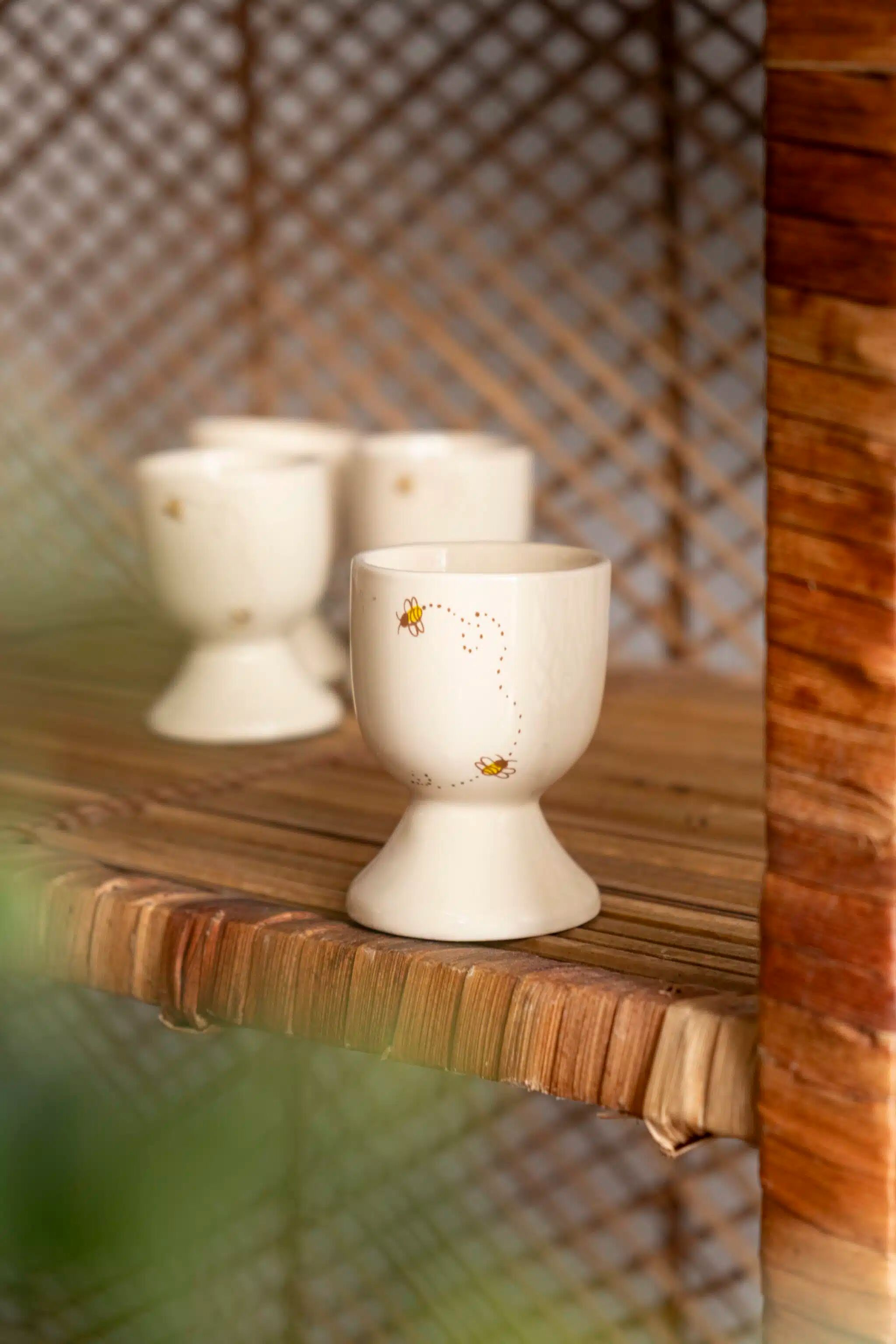 Set of 4 egg cups "Apolline"