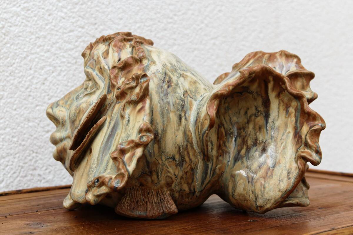 Fantastic creature in Saint Amand sandstone, signed Nadia Chiodi