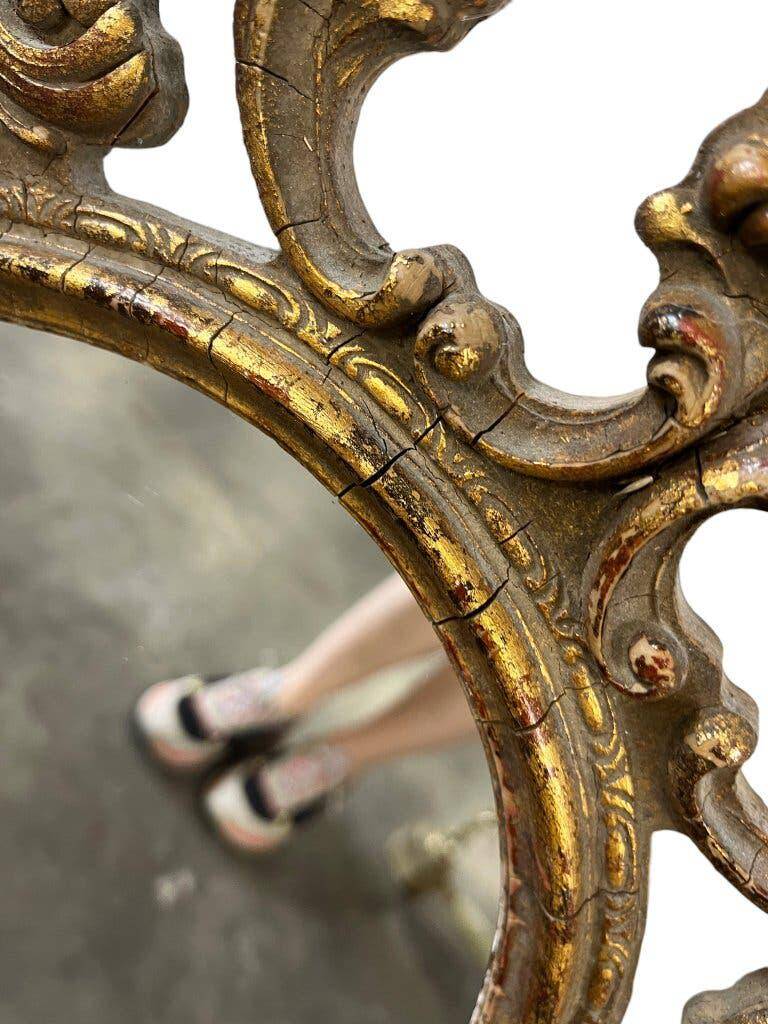 Vintage gold baroque mirror / wall mirror