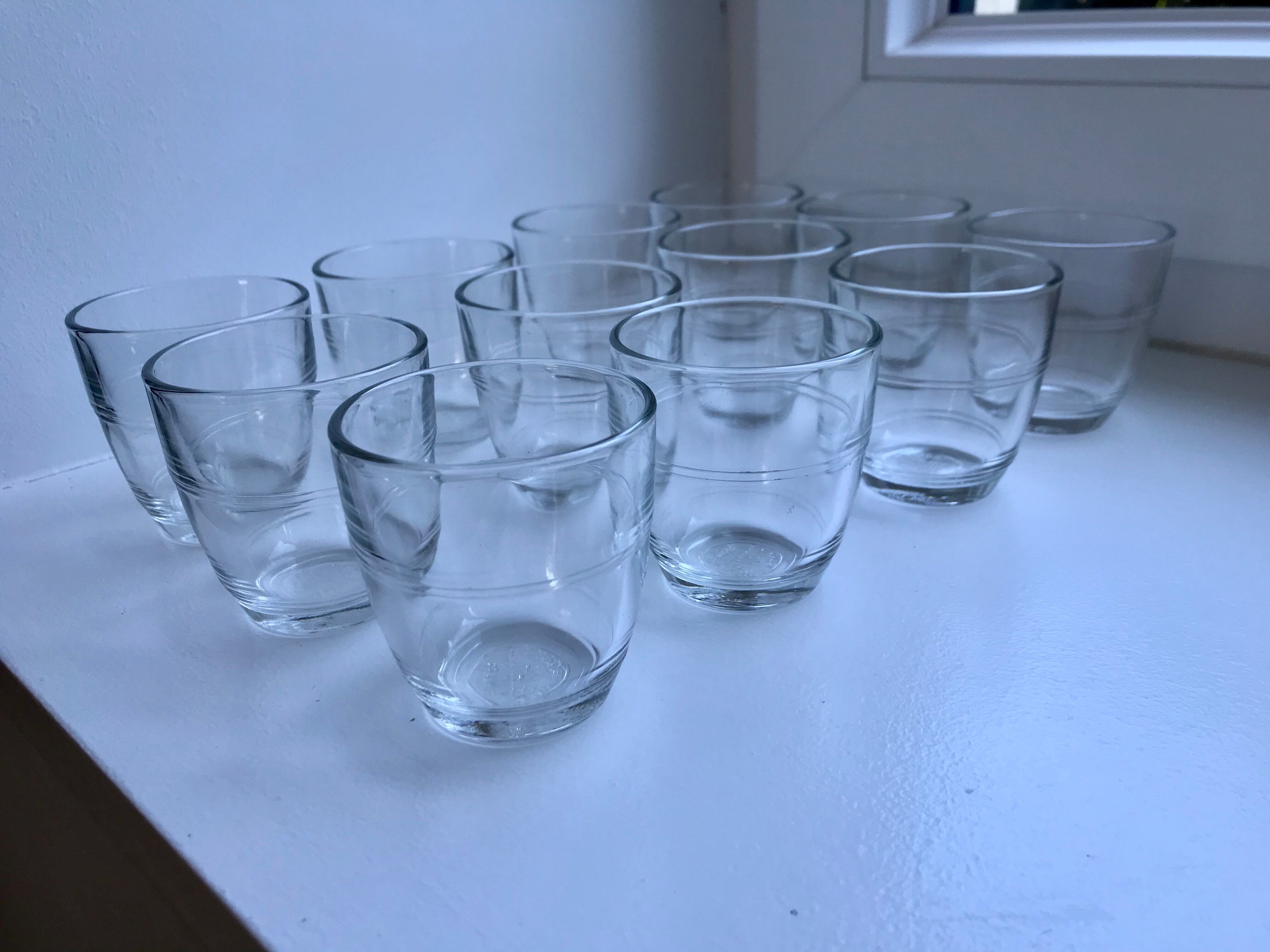 Set of 12 vintage Duralex vintage glasses for children