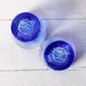 Set of 2 Kosta Boda Blue Shot Glasses 'Mine' by Ulrica Hydman Vallien