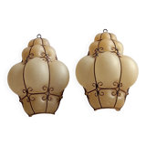 Murano crystal wall lamps