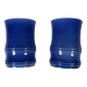 Pair of monochrome blue porcelain wall vases - China Qing
