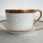 6 cups and saucers Limoges Robert Haviland, mid-20th century