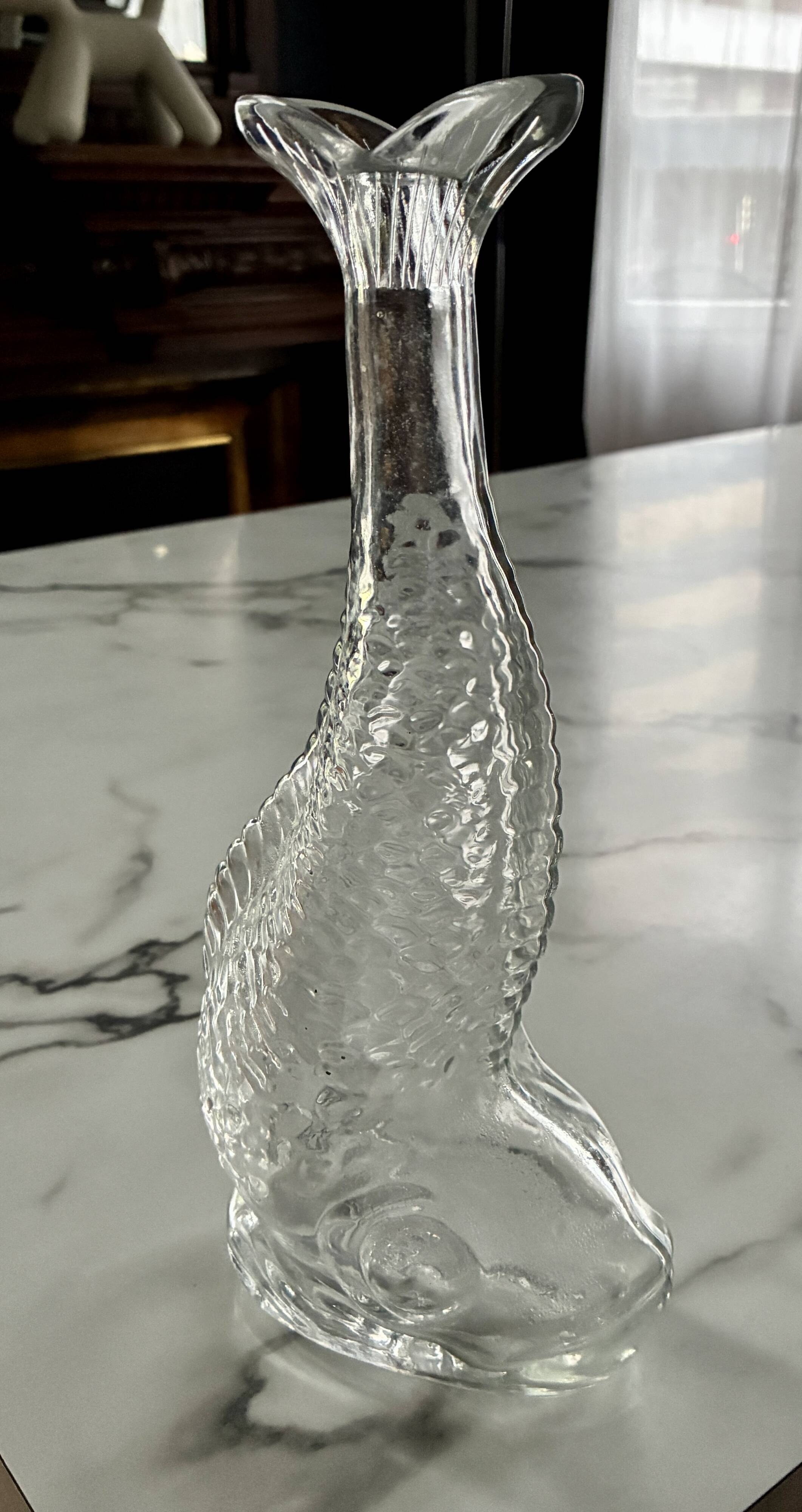 Glass fish carafe