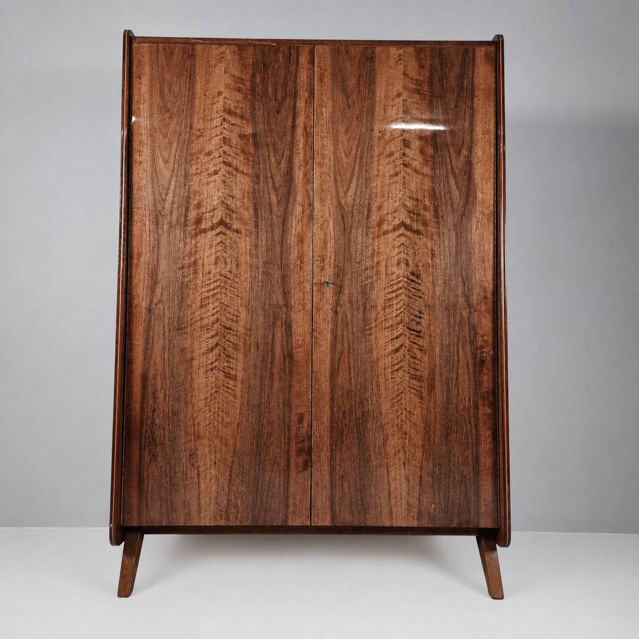 Vintage Wardrobe in Walnut by Tatra Nabytok, 1970s