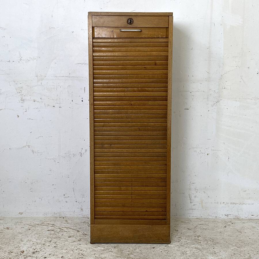 Vintage 60's curtain file cabinet