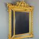 Large giltwood pediment mirror, 19th century