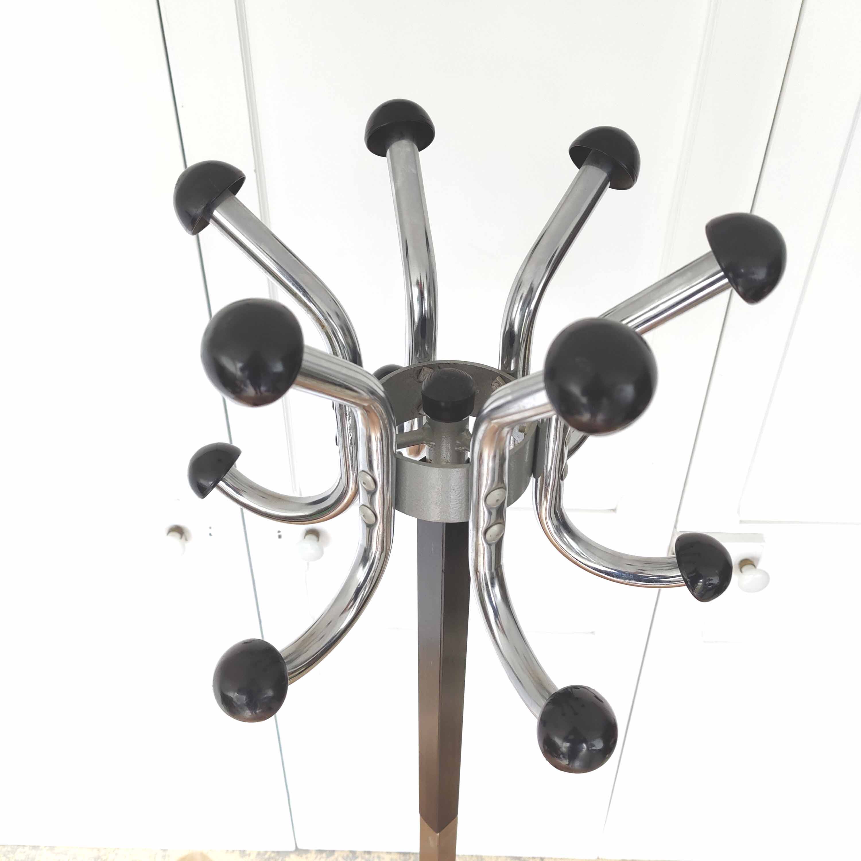 Coat rack on vintage stand