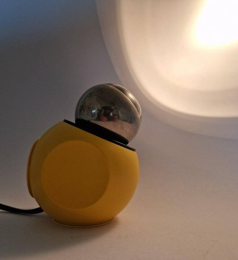 Rare Midcentury Table Magnetic Halogen Lamp AKA, Space Age, Germany, 1970s