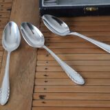 Set of 12 small spoons in silver metal, silver