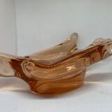Hirondelle vide poche en verre cristal rose