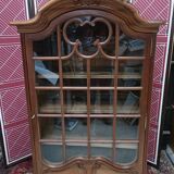 Old display cabinet, classic style, solid oak