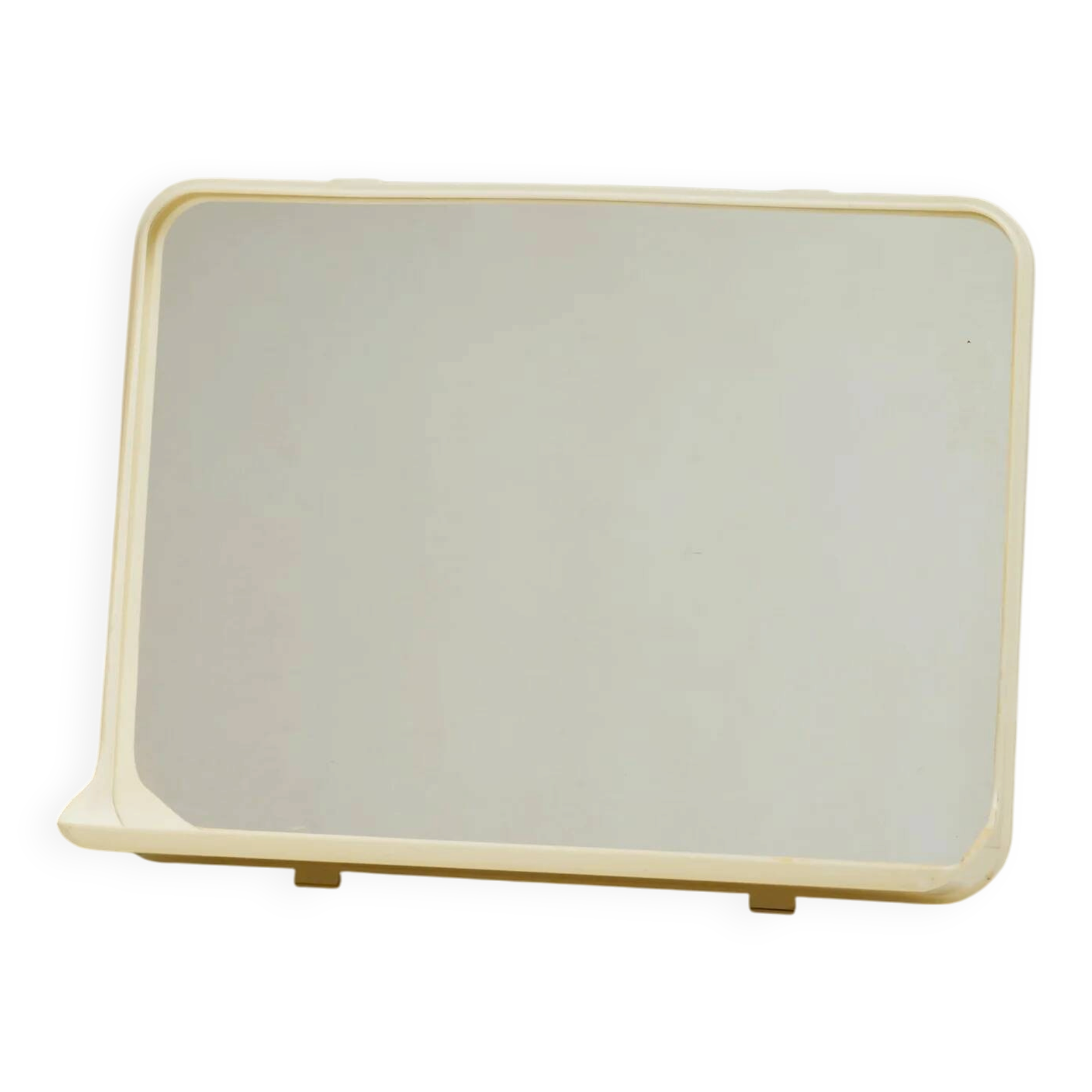Plastic wall mirror with integrated shelf, 1970s