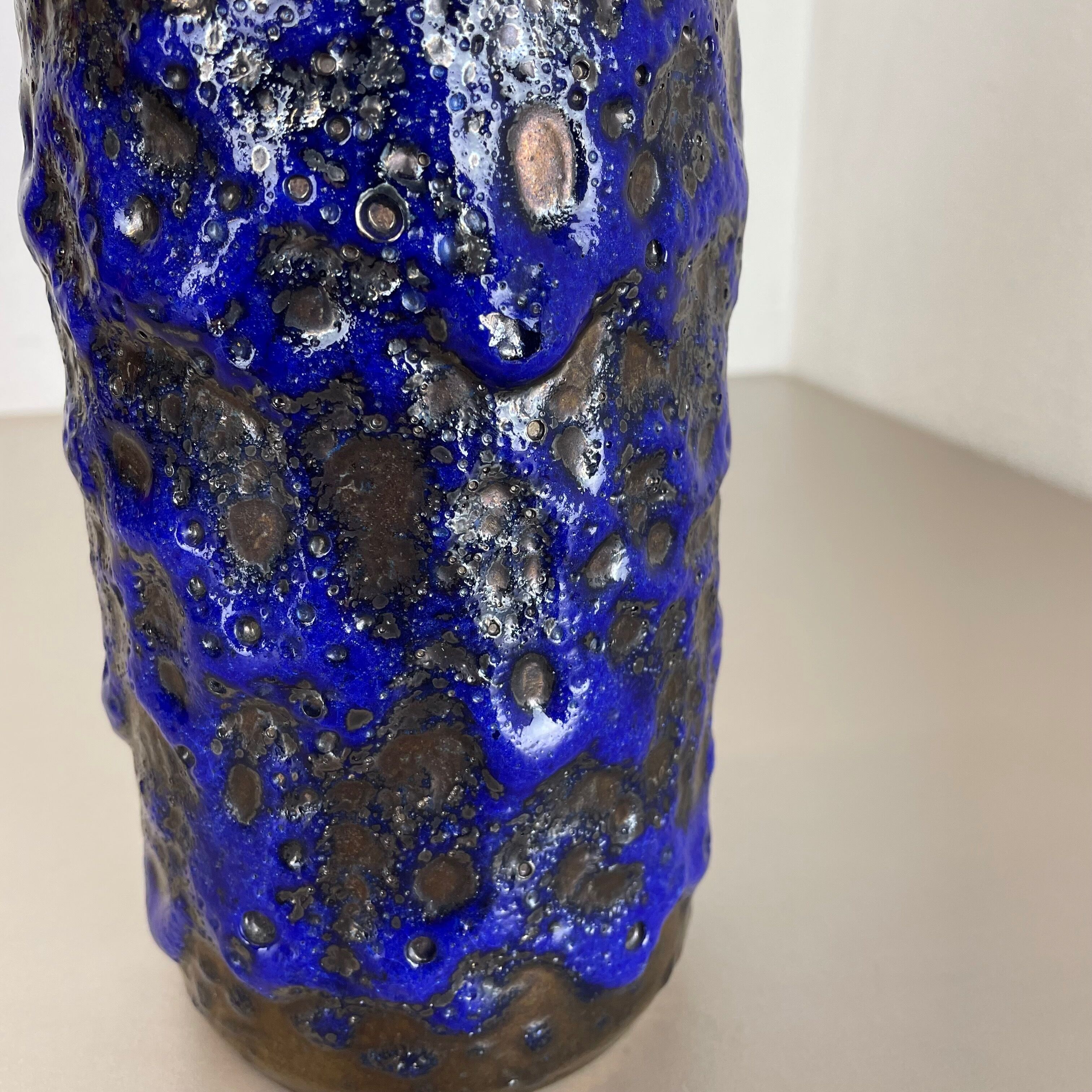 Rare Super Color Crusty Fat Lava Multi-Color Vase Scheurich, Germany WGP, 1970s