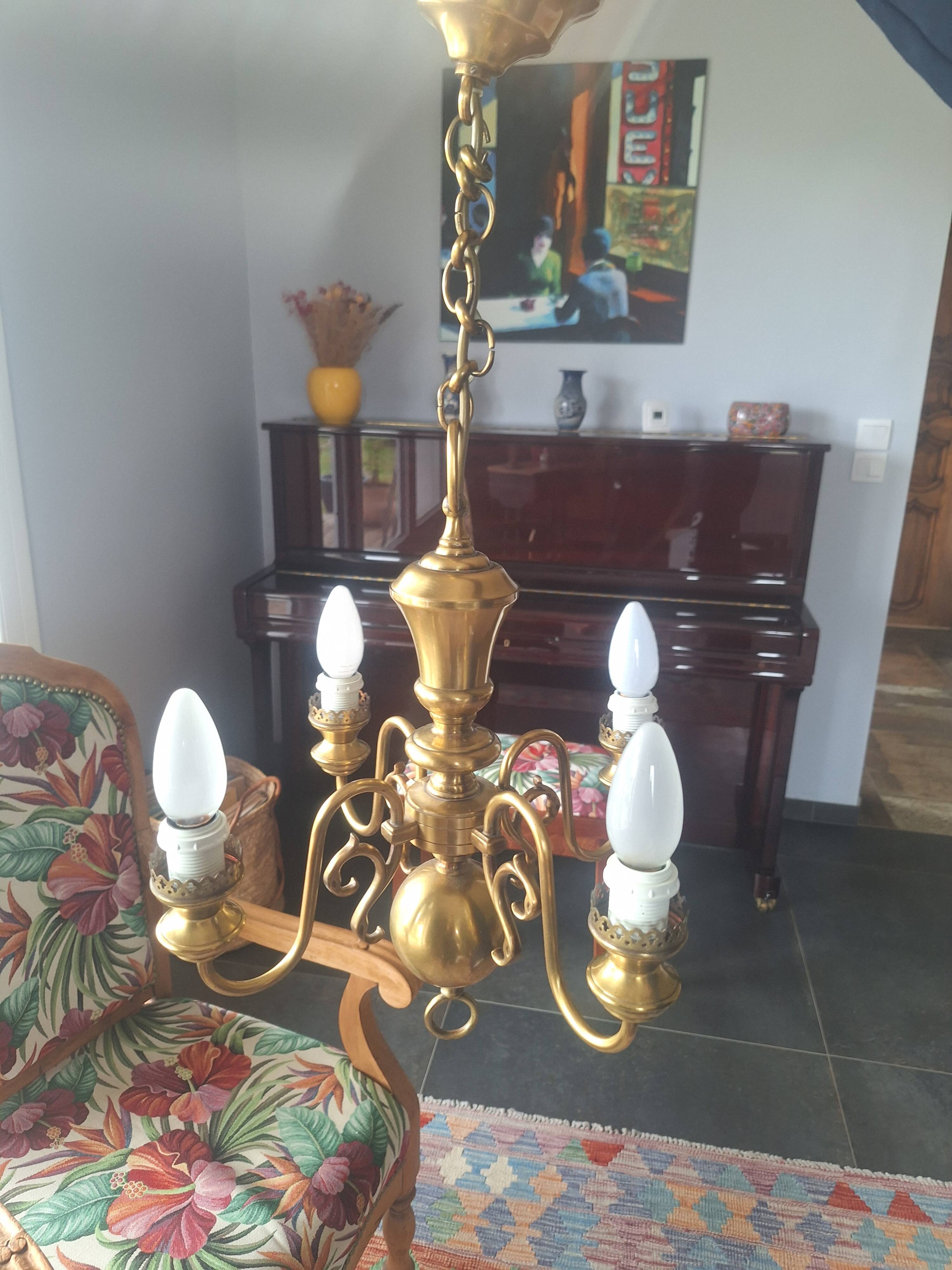 Lustre laiton verre