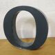 Letter O old embossed and zinc