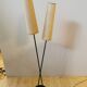 Floor lamp of the 50s with metal and brass foot