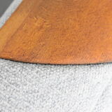 Mid-century modern armchair, restored, 1960, light grey