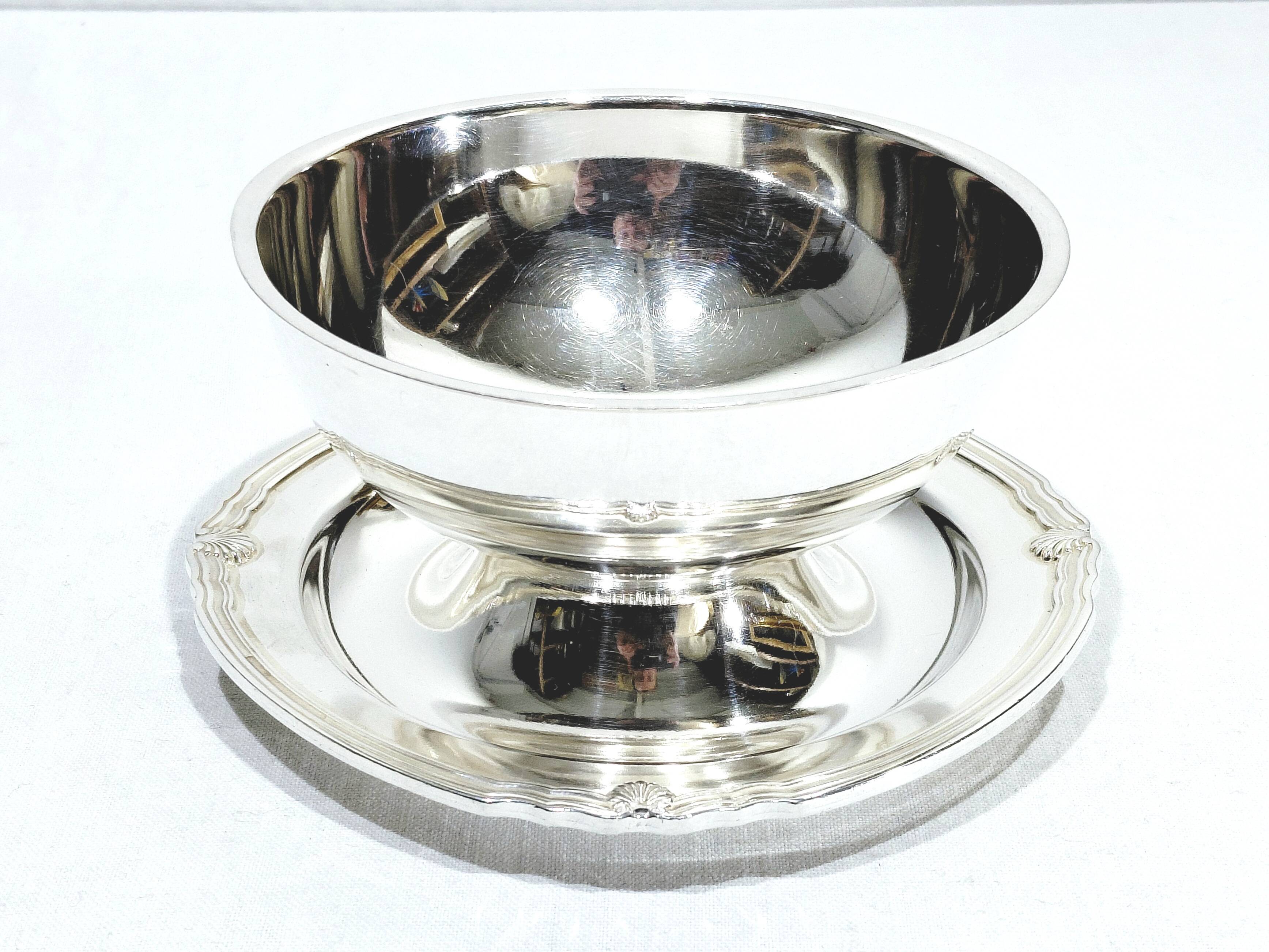 Gallia - silver-plated metal saucepan vendôme model