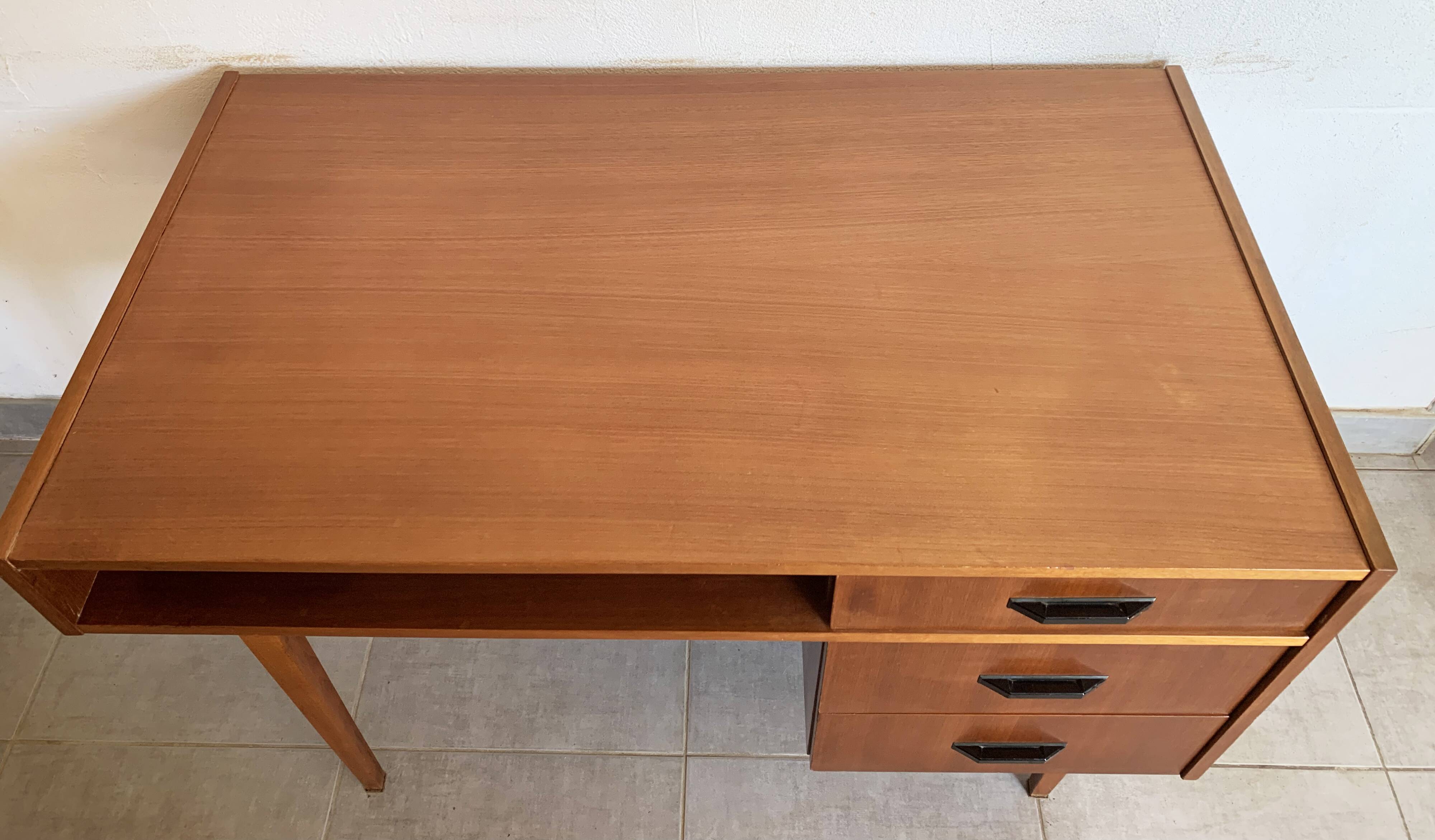 Vintage Scandinavian teak desk, year 60