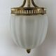 suspension style empire in gilded bronze and speckled frosted glass