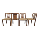 Vintage Brutalist Dining Room Chairs, 1970s, Set of 4