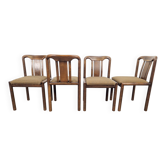 Vintage Brutalist Dining Room Chairs, 1970s, Set of 4
