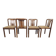 Vintage Brutalist Dining Room Chairs, 1970s, Set of 4