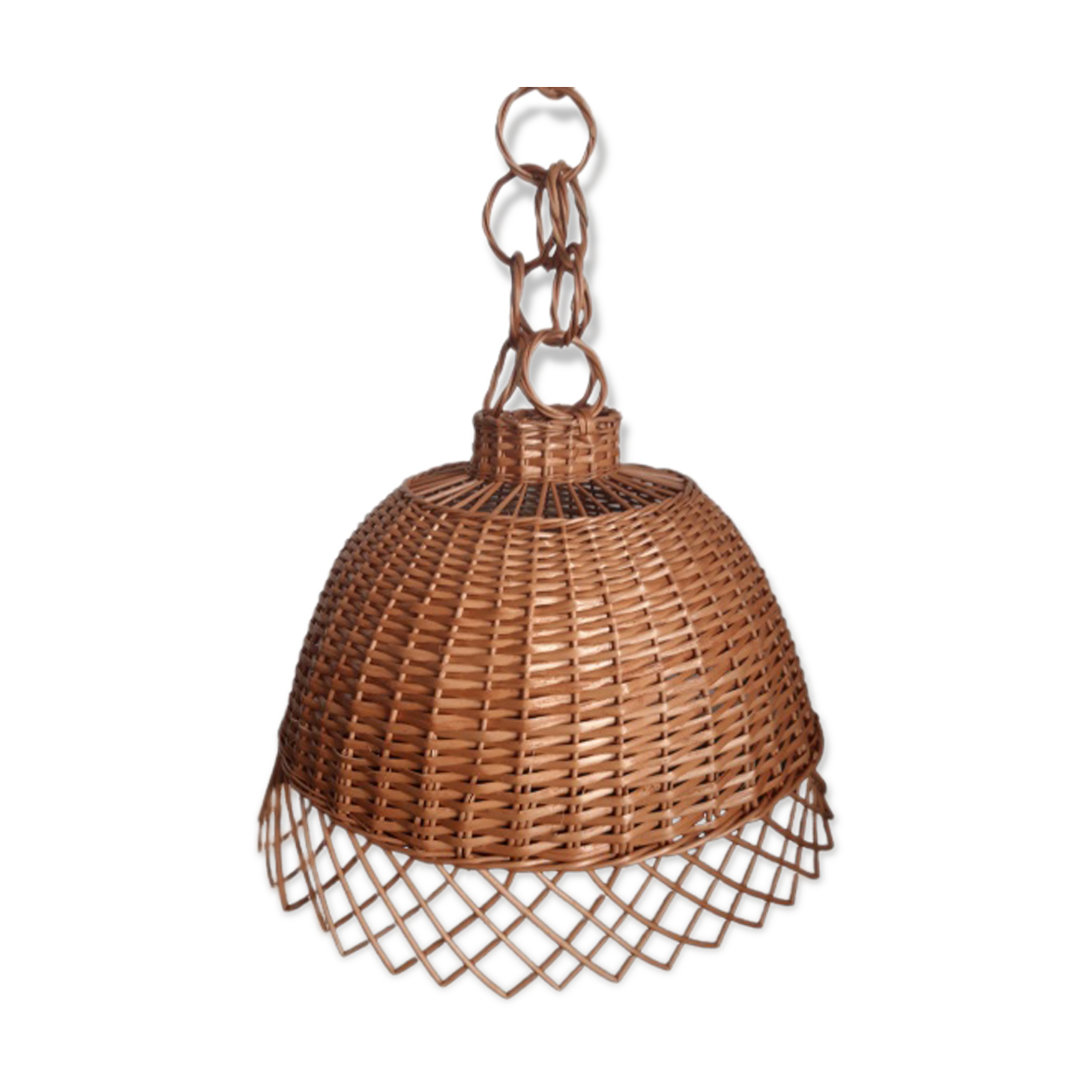 Wicker lampshade
