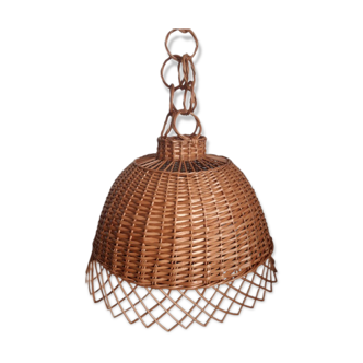 Wicker lampshade