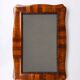 Square Biedermeier Carved & Scalloped Walnut Wall Mirror, Vienna, ca. 1850