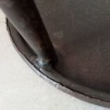 Brutalist high stool from the 1960s in solid steel.