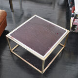 Table low brass plexiglas 1970